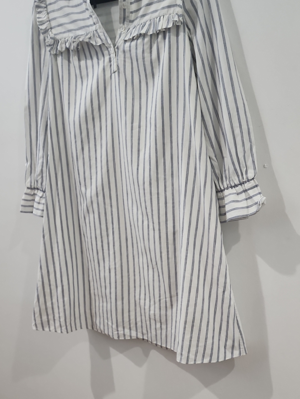 Celine Striped Ruffle Dresss - Picture 4 of 13